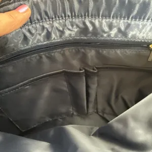 Source Unknown Laptop Attache' Carry Purse 15.6" Tote Bag Faux Croc Leather Dark Blue thumbnail 12