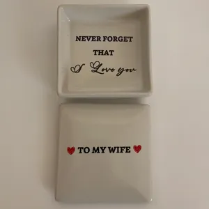 Breezy Valley To My Wife Ceramic Box & I Love You Heart Necklace In Gift Box NWT thumbnail 3