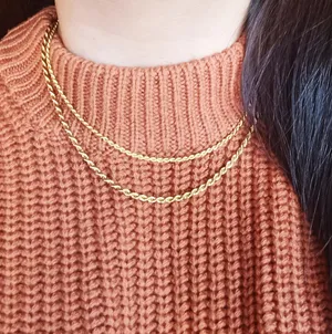 New⭐️/Fall Season/ Set Of 2 Rope Necklace thumbnail 1