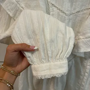 MANGO Ruffle Cotton Blouse White thumbnail 5