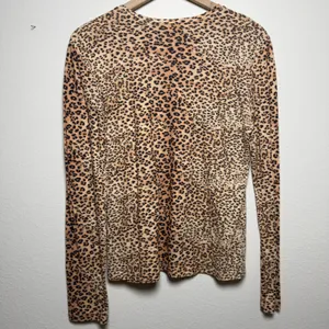Ulla Johnson Women Eve Snow Leopard Shirt‎ Medium Long Sleeve Crew Neck Cotton thumbnail 5