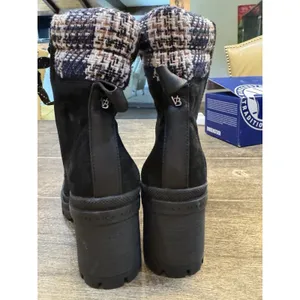 Veronica Beard Westport water resistant biker Combat boots size 5 Black Suede thumbnail 4