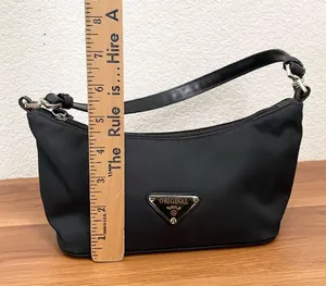 Vintage Y2K The Original Brand Black Nylon Mini Bag Shoulder Bag thumbnail 12