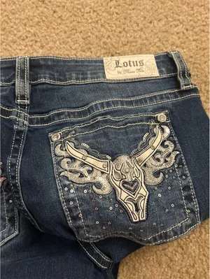 E309 lotus by miss me mid-rise boot size 34/18 l32 jeans thumbnail 5