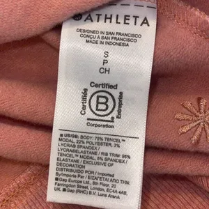 Athleta Apollo Mock Crewneck Sweatshirt Conch Pink Heather Size Small‎ thumbnail 11
