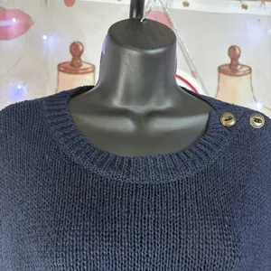 Lauren Ralph Lauren Navy Blue Linen Sweater Size XL thumbnail 11