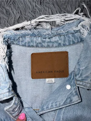 American Eagle Outfitters Light Blue Denim Jacket thumbnail 6
