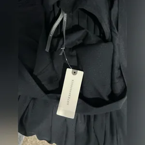 NWT Anthropologie Black‎ Side Cut Out Maxi Dress Medium thumbnail 5