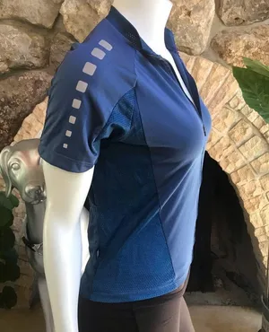 Cannondale 1/4 Zip Short Sleeve Blue Cycling Shirt Jersey Women's Size Small thumbnail 2