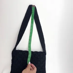 The Sak Black Crochet Hobo Bag Shoulder Bag Handbag‎ Casual Purse 10x9 thumbnail 10