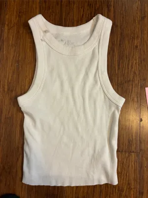 aerie white tank net xs. some make up thumbnail 1