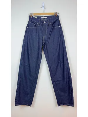 Levi’s Premium Baggy Dad Barrel Jeans Women 25x32 Dark Wash NWT 100% Cotton thumbnail 2