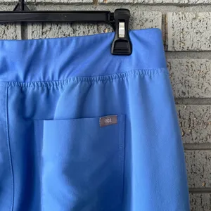 Figs High Waisted Zamora Joggers Sz XLP Ceil Blue Hospital Uniform Nurse Medical thumbnail 4
