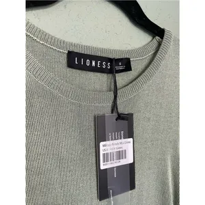 New Lioness Military Minds Ribbed Ruched Mini Dress Size S/4 Sage Green thumbnail 5
