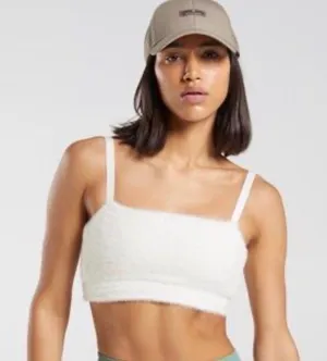 New Gymshark X Whitney Simmons Bandeau Fuzzy Crop Top Bra thumbnail 1