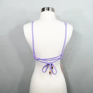 Maaji Periwinkle Parade Reversible Bikini Top In Purple thumbnail 6