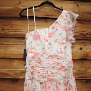 Mac Duggal 55810 Womens Floral Ruffle One Shoulder Gown Dress thumbnail 13