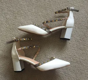 White Heels Size 8 thumbnail 1