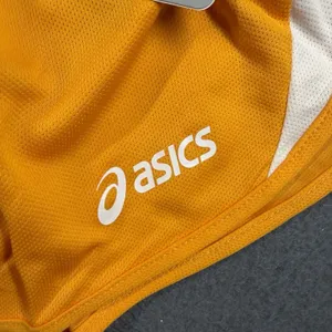 Asics Medley 1/2 Split Running Shorts Womens Small Yellow Drawstring Liner NWT thumbnail 3