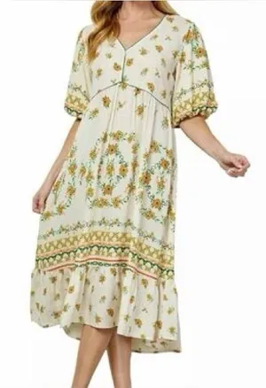 Fig and Flower Anthropologie Boho Peasant Dress thumbnail 1