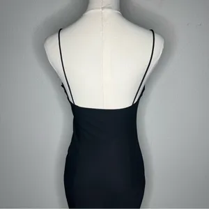 Vintage Zum Zum Black Feather Trim Eveningwear Maxi Prom Dress Gown Whimsigoth thumbnail 5