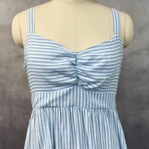 Skies Are Blue Womens Striped‎ Midi Dress Size XL Flowy Coastal Cottage Hamptons thumbnail 4