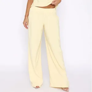White Fox Pants Wide Leg Way She Walks Size S Yellow thumbnail 5