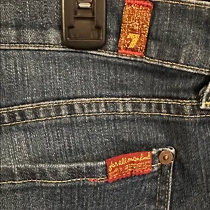 7 For All Mankind Dark Blue Bootcut Jeans thumbnail 2
