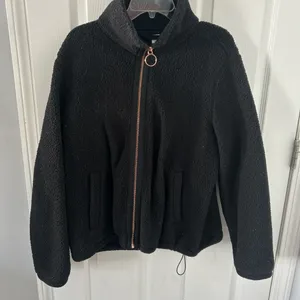 Women's Black Sherpa Jacket thumbnail 1