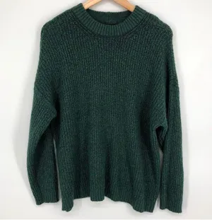 Sweater Women’s Green Stretchy Slouchy Comfy thumbnail 1