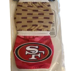 NFL San Francisco 49ERS Mask Set Pocket For Filter NWT thumbnail 1