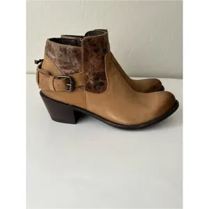 J.B. Dillon leather leather distressed western ankle boots NEW 10 thumbnail 8
