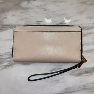 kate spade Black and Blush Zip-Around Wristlet Wallet thumbnail 3