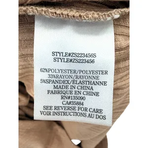 Z Supply Portabella Tan Lyra Rib Henley Romper Casual Lounge‎ Brown L NWT thumbnail 7