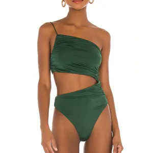 SUPERDOWN‎ Veronica Cutout Bodysuit Green X-Small thumbnail 2