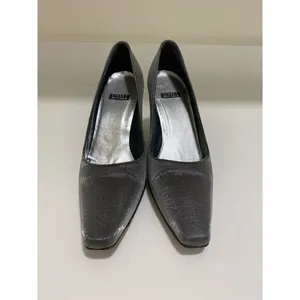 Stuart Weitzman slate gray silver shimmer evening‎ heels pumps size 6 thumbnail 7