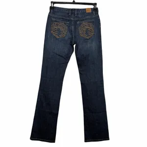 Disney World Resort Mickey Mouse Pocket Embroidered‎ Bootcut Jeans Size 2 Blue thumbnail 2