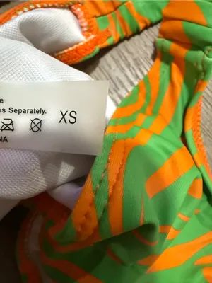 Girls Green & Orange Swirl bikini thumbnail 2