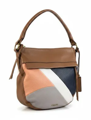 FOSSIL Molly Pebbled Cow Leather Shoulder Bag Hobo Slouchy Work Timeless Everyda thumbnail 1
