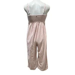 O'Neill Annabella Women's Pink Striped Jumpsuit Standard Size M Casual Summer thumbnail 7