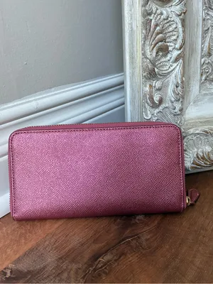 Coach Metallic Crossgrain Leather Zip-Around Long Wallet F21068 thumbnail 7