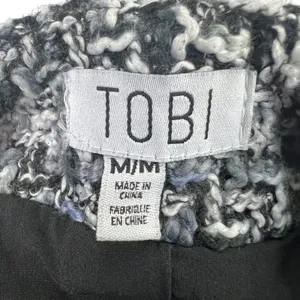 Tobi Strapless‎ Mini Dress M Black Grey Tweed Bodycon Fitted Chic Night Out thumbnail 2