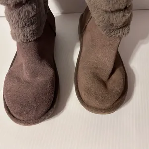 Koolaburra S/N 1114692 taupe leather winter boots women size 7 thumbnail 4