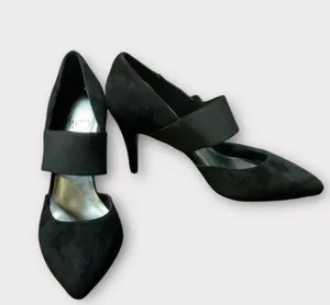 Women’s Impo Stretch Black Suede Kitten Heel Shoes Size 8 Pointed Toe thumbnail 9