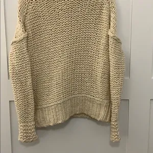Free People Chunky Cotton Knit Cowl Neck Sweater thumbnail 7
