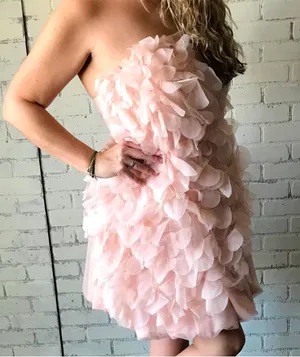 White by Vera Wang Tulle Puff Pink Dress Size 0 thumbnail 1