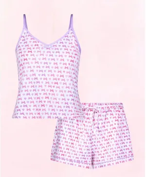 Roller Rabbit x Love Shack Fancy Disco Bow Mischa Set Pink Pajamas XS NWT thumbnail 1