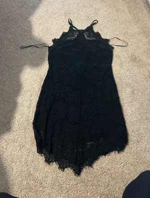 Free People Black Lace dress thumbnail 3