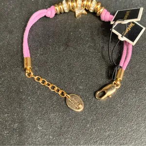 Juicy Couture B-Corded Friendship Bracelet Silver Pave Crystal Star Charm Bundle thumbnail 9