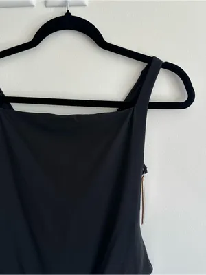 NWT Skims Fits Everybody Square Neck Bodysuit in Onyx thumbnail 6